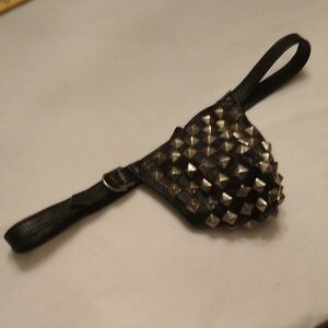 Studded Leather Thong, #34